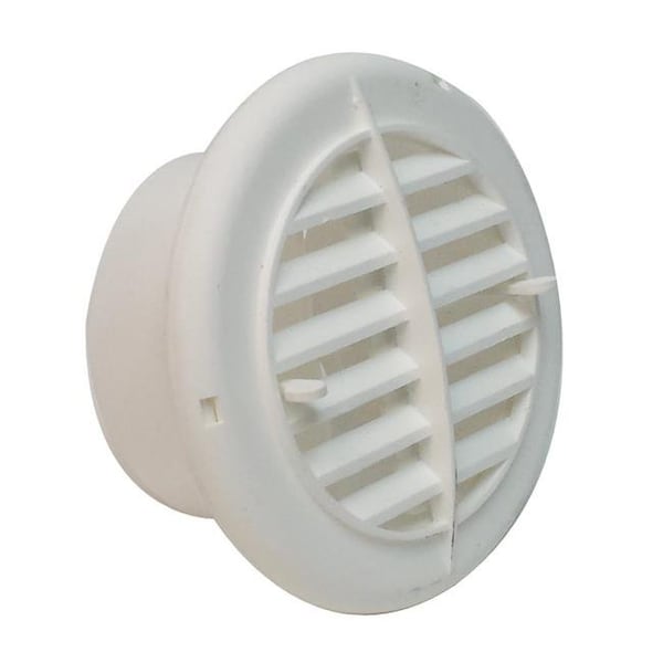 Backseat Round Heating & AC Register; White - Carded BA358251 - main